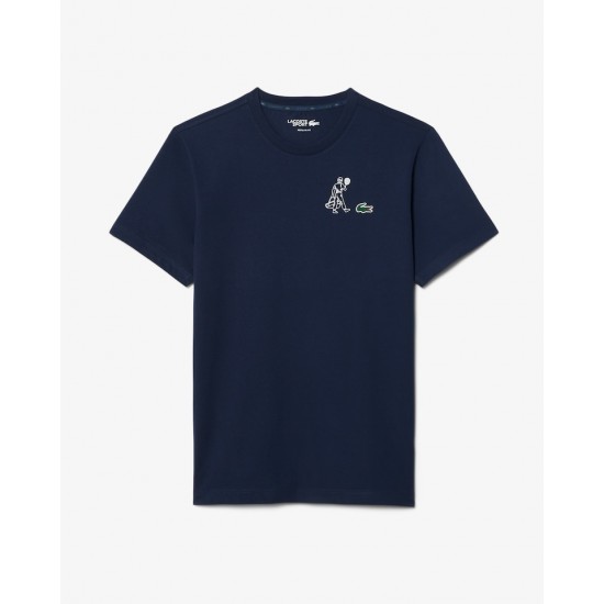 CAMISETA  LACOSTE TENNIS -  AZUL MARINHO